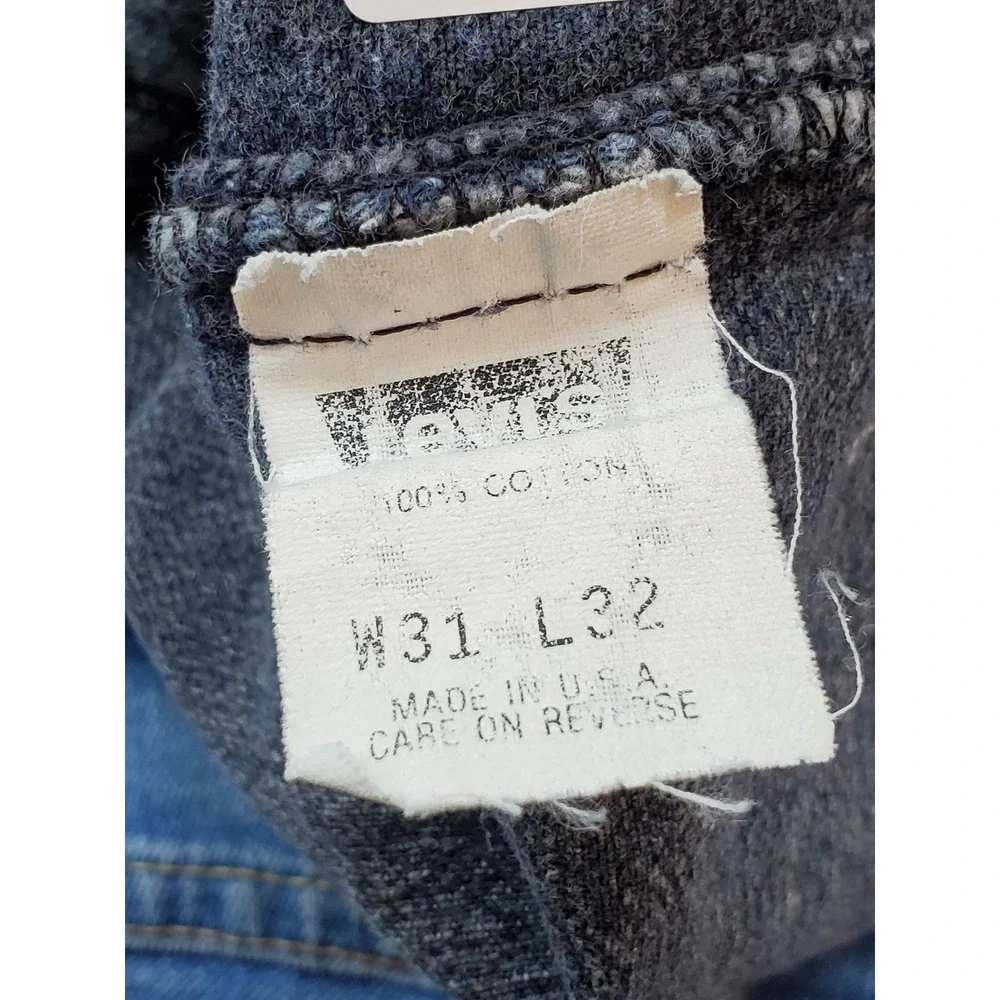 VINTAGE Levi's 501 Men Jeans 31X32 Gray 90s‎ USA Denim Straight 29